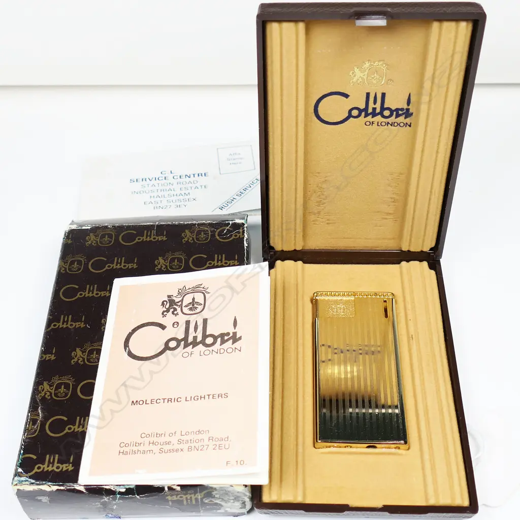 CALIBRI LIGHTER IN ORIGINAL PACKAGING WITH BOOKLETS (gold plated?) Image 1++