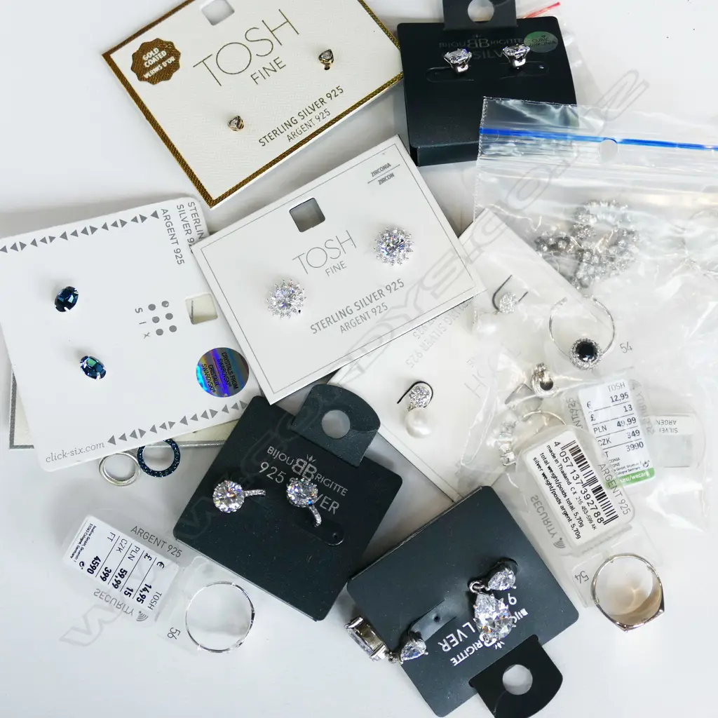ASST. STG SILVER & CZ / SWAROVSKI JEWELLERY AS NEW Image 1++