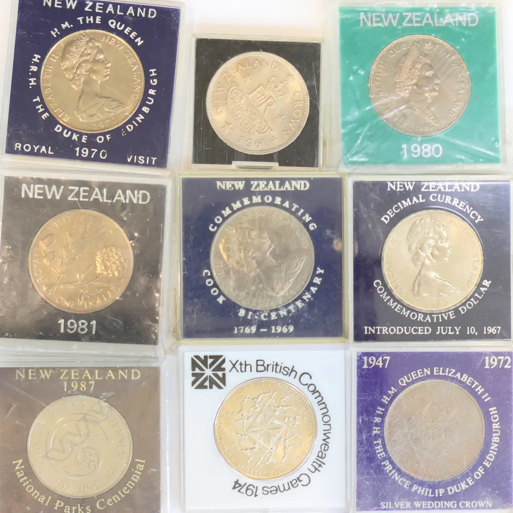 9 ASST. CASED COMMEMORATIVE COINS Image 1++