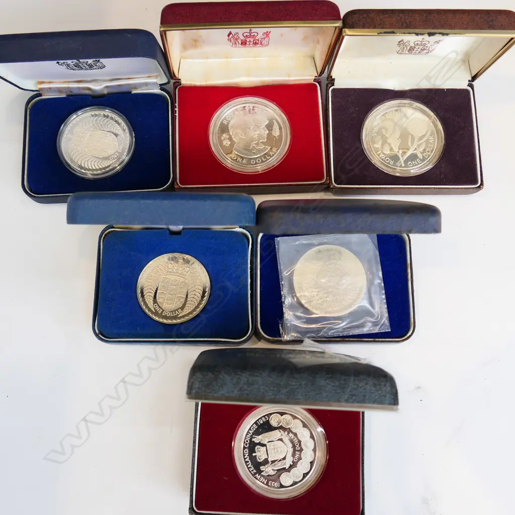 6 SILVER PROOF COINS Image 1++