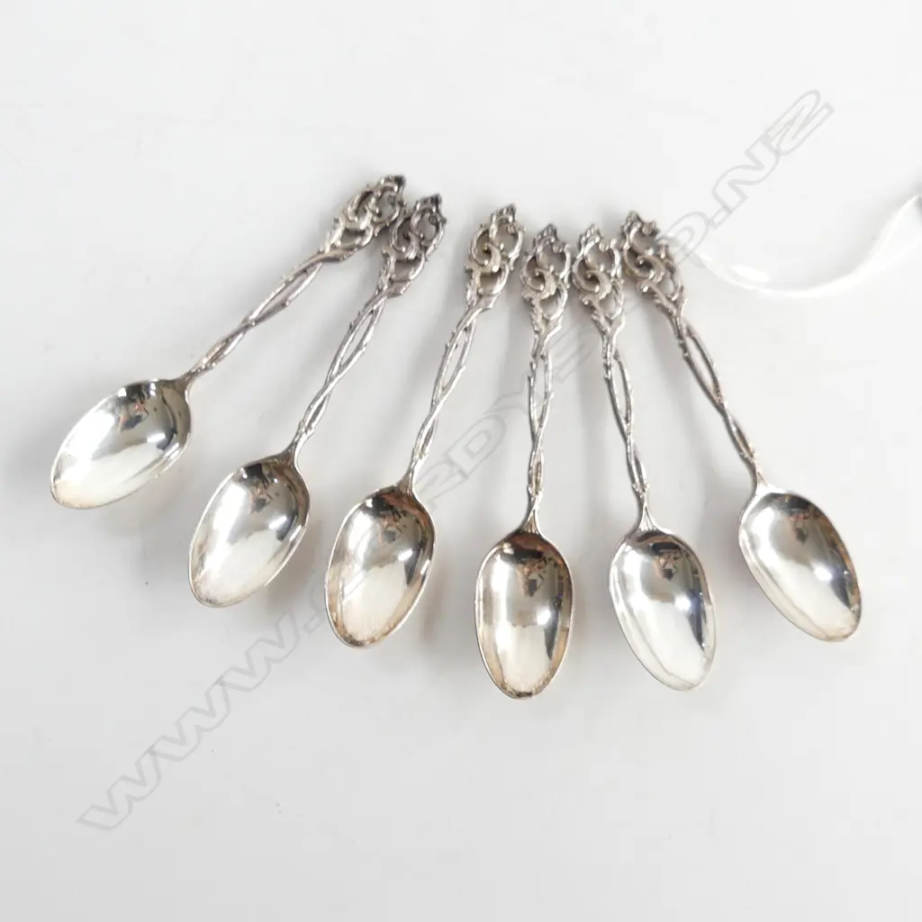 6 STG SILVER TEASPOONS, LONDON 1901 87 GM Image 1++