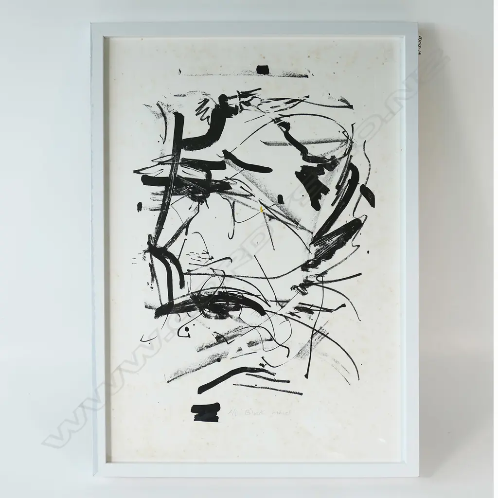 ALLEN MADDOX, BLACK HEAD, LTD ED PRINT, 1987, SOME FOXING, 580 X 400mm Image 1++
