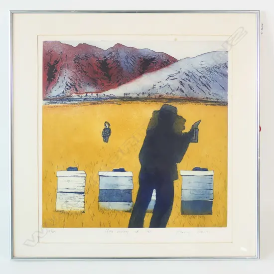 PERRY DAVIES, AFTER HONEY AT CASS, SIGNED ETCHING 8/45, 1985, 460 x 460mm, some foxing