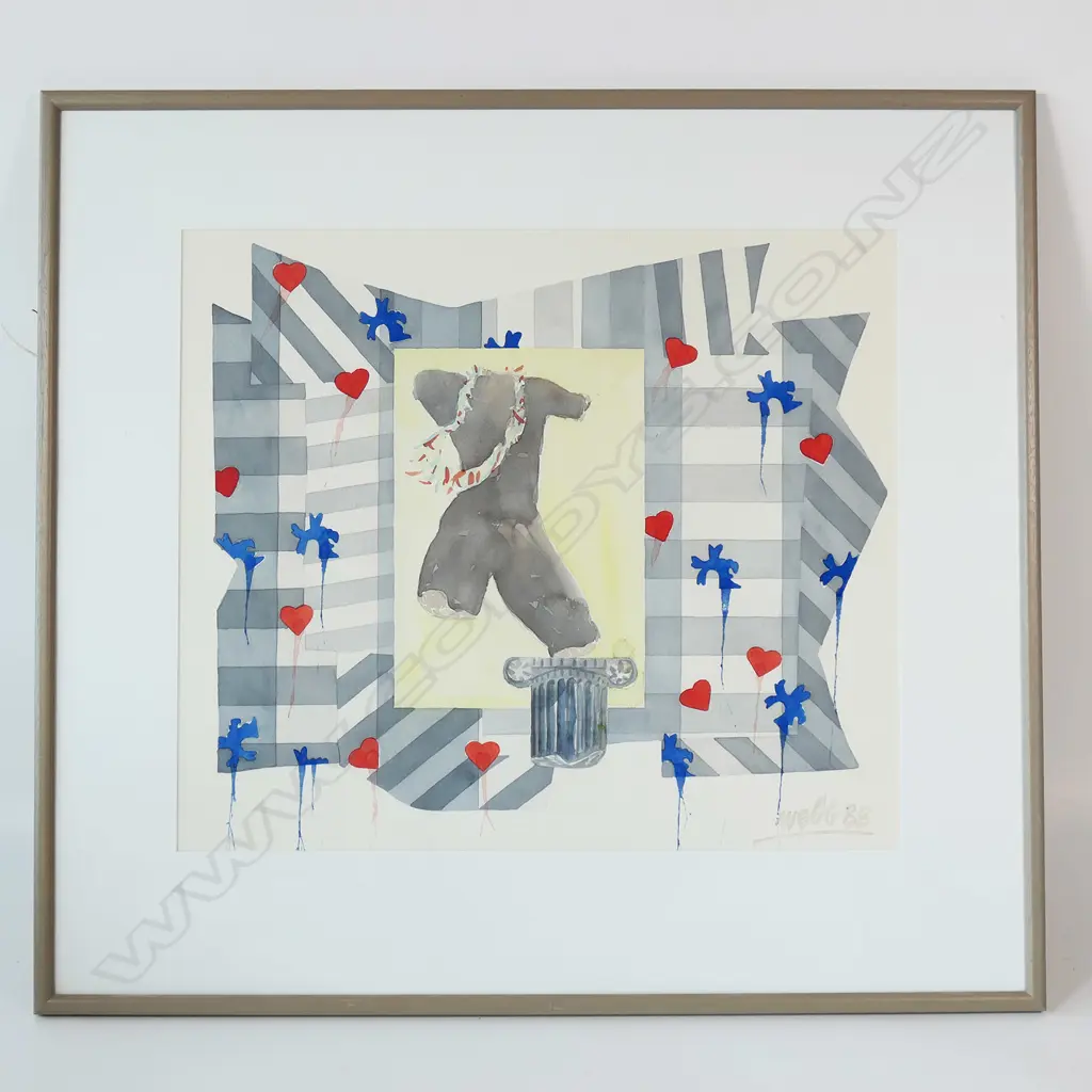 MELVIN WEBB, PACIFIC FIGURE, WATERCOLOUR, SIGNED 1988, 430 x 500mm Image 1++