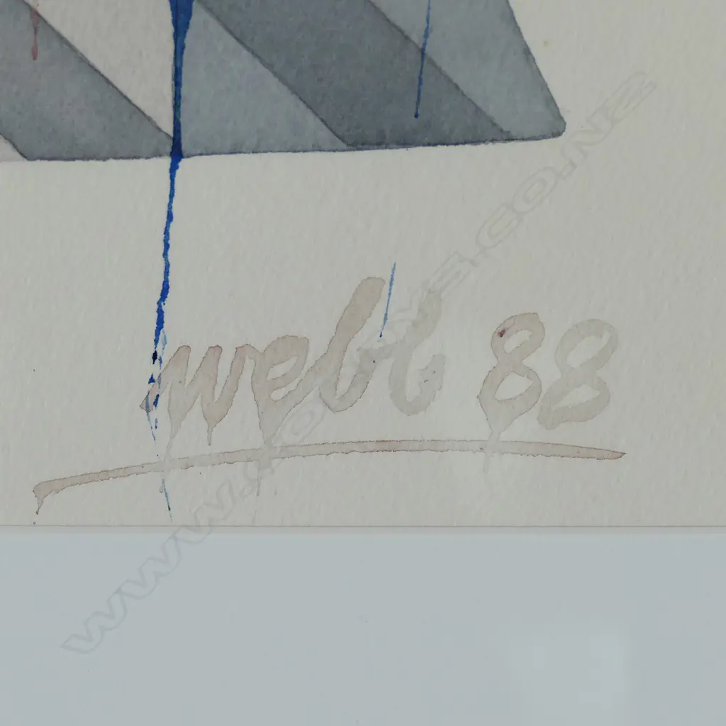 MELVIN WEBB, PACIFIC FIGURE, WATERCOLOUR, SIGNED 1988, 430 x 500mm Image 1++