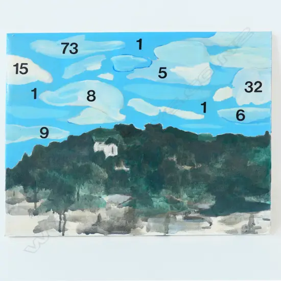 ADRIAN JACKMAN, MT EDEN, 2007, MIXED MEDIA, SIGNED VERSO, 350 x 450mm