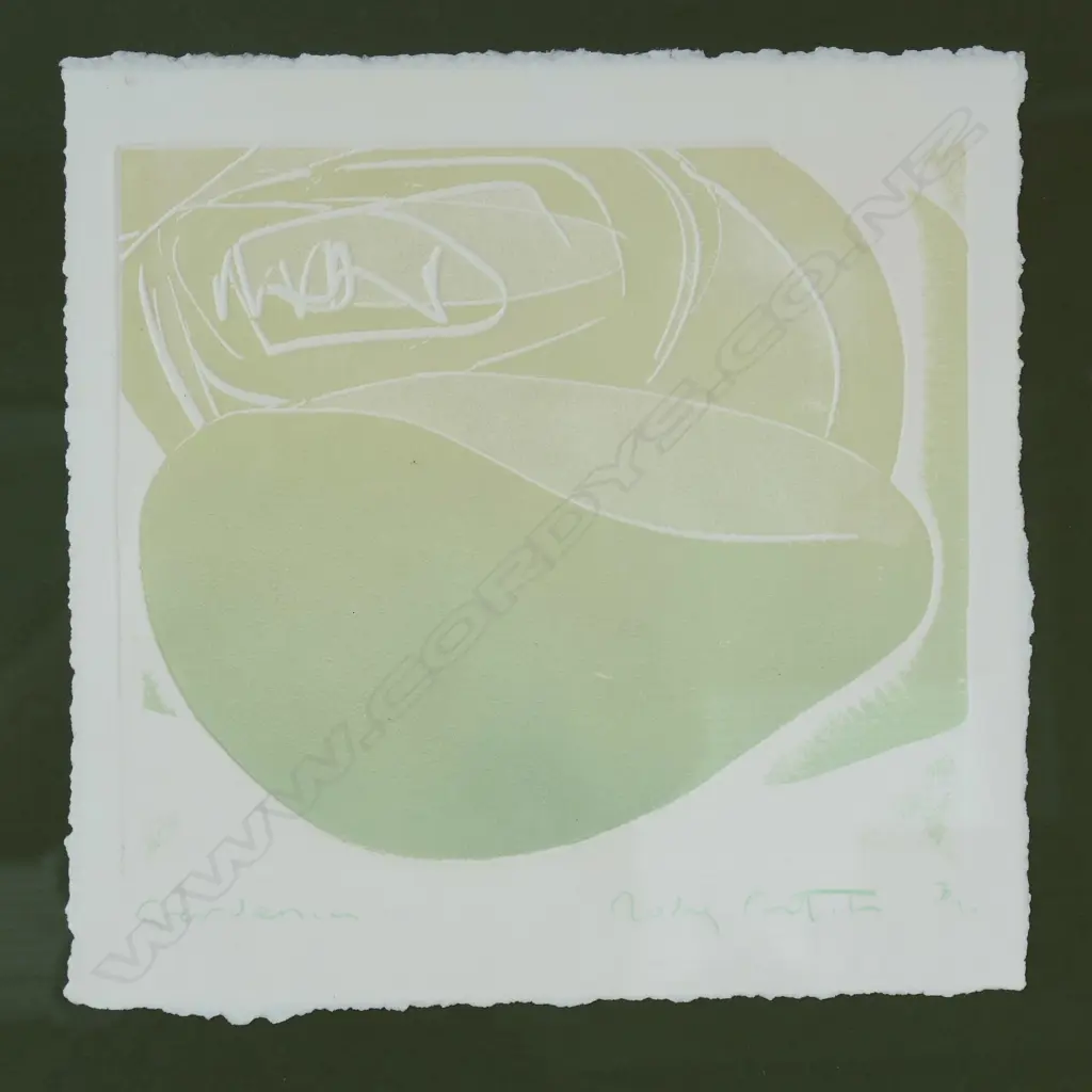 RODNEY FUMPSTON, GARDEN, AQUATINT 3/7, SIGNED,1980, 300 x 300mm Image 1++