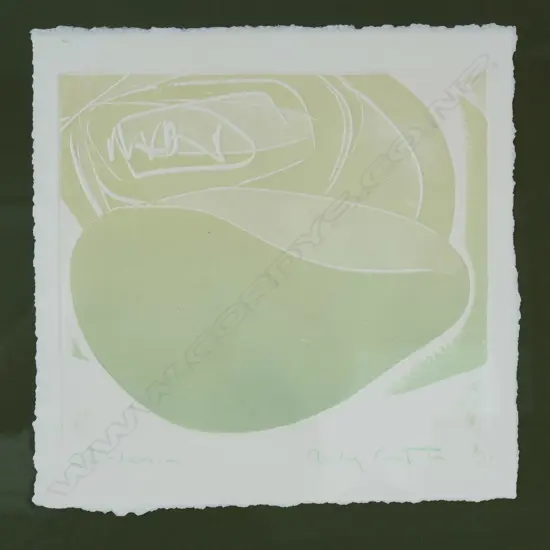 RODNEY FUMPSTON, GARDEN, AQUATINT 3/7, SIGNED,1980, 300 x 300mm