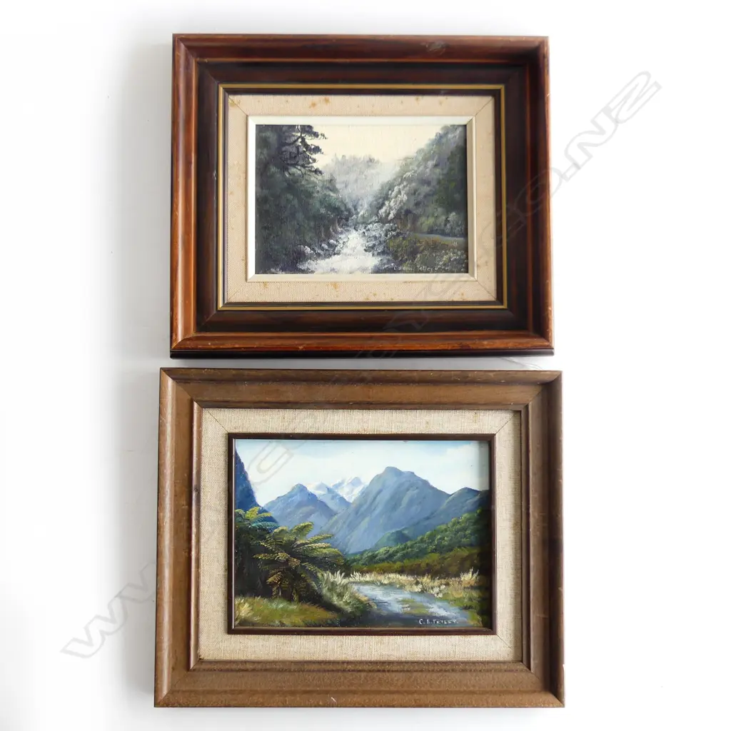 2 COLLEEN TETLEY NZ BUSH LANDSCAPES, OIL ON BOARD 140x190mm Image 1++