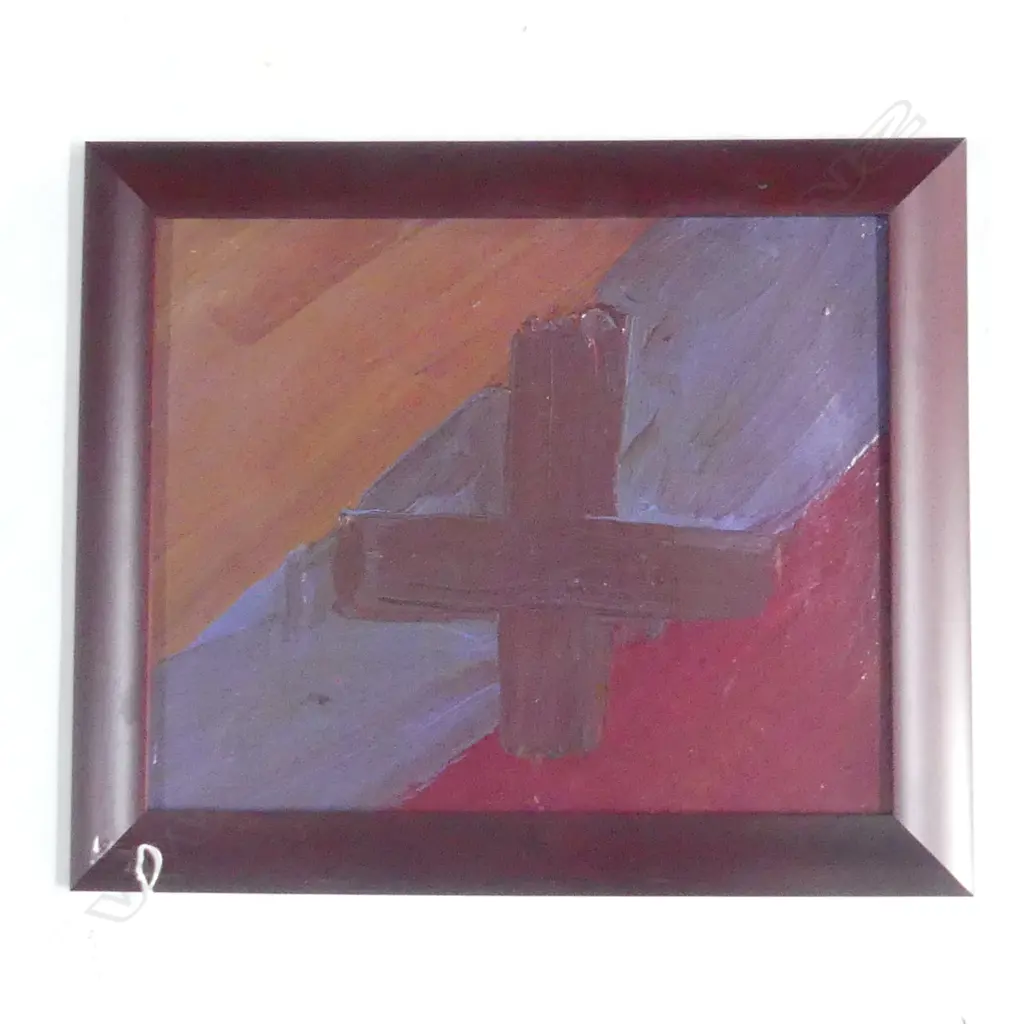 Maroon Cross 295 x 365mm Image 1++
