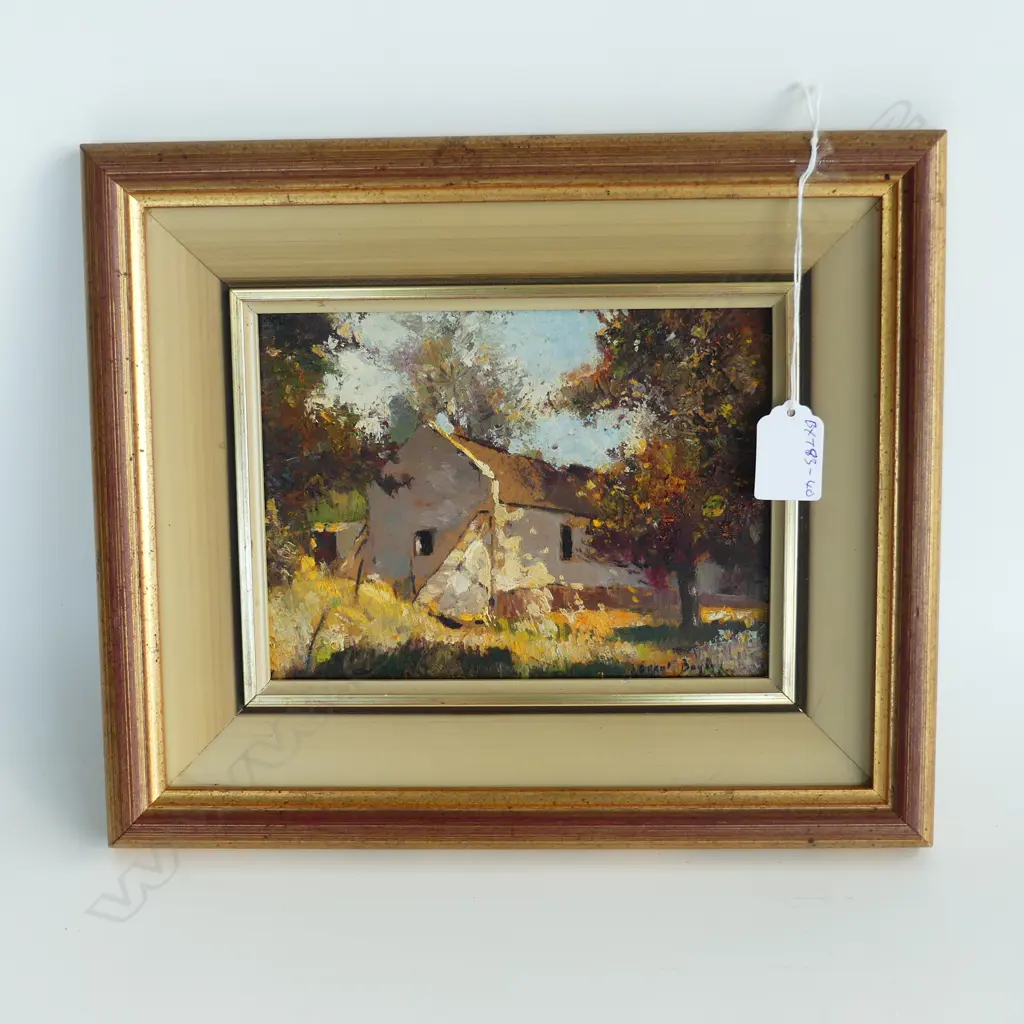 ERROL BOYLEY (S.A. 1918-2007), RURAL OUTBUILDING, OIL ON BOARD, 135x185mm Image 1++