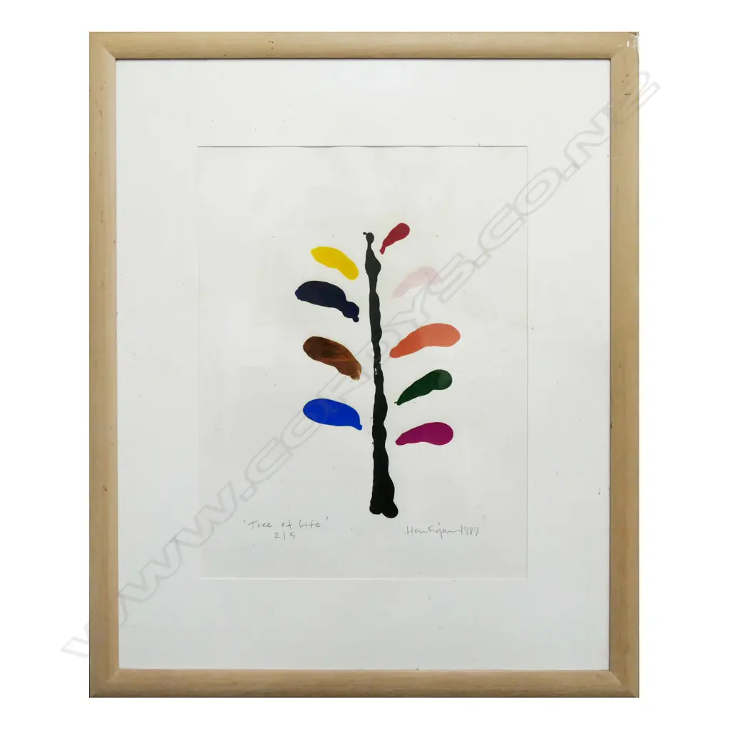 PAUL HARTIGAN 'TREE OF LIFE' PRINT 2/5 1989 630x490mm FOXING Image 1++