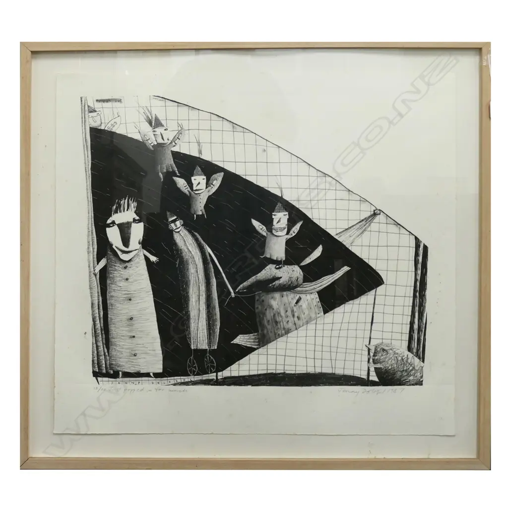JENNY DOLEZEL 'JUST POPPED IN FOR LUNCH' LITHOGRAPH 18/20 1987 680x720mm Image 1++