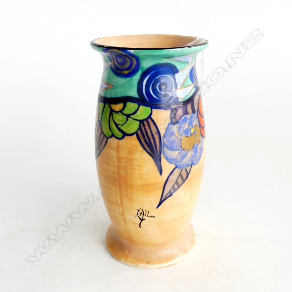 ROYAL STAFFORDSHIRE 'CAMELIA' TAHITI VASE SIGNED L. ALLEN H.155mm (hairline crack) Image 1++