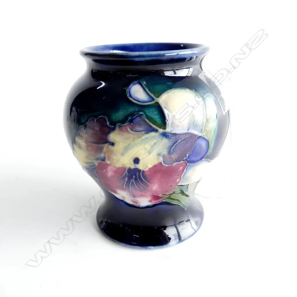 WALTER MOORCROFT ORCHID VASE BALUSTER H.80mm Image 1++