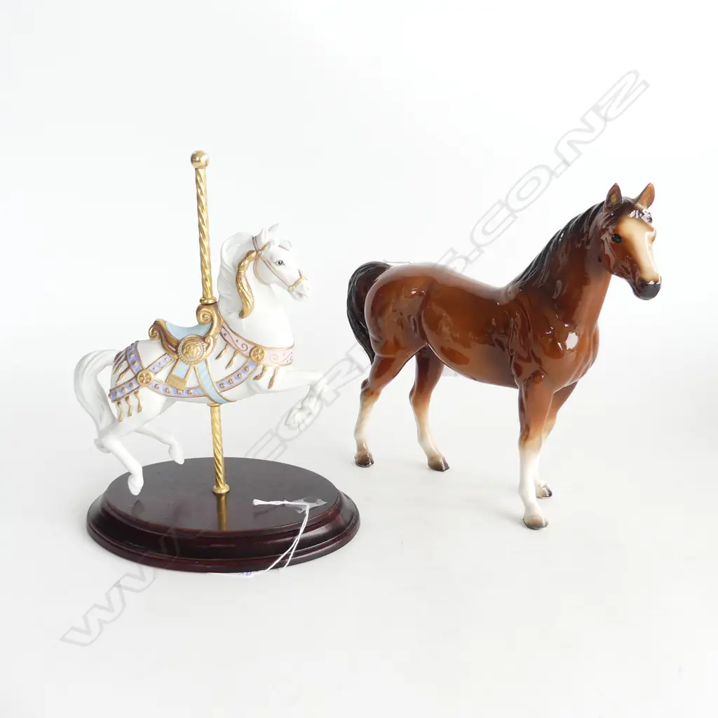 FRANKLIN MINT CARASOL HORSE H270MM & CHINA HORSE H240MM Image 1++