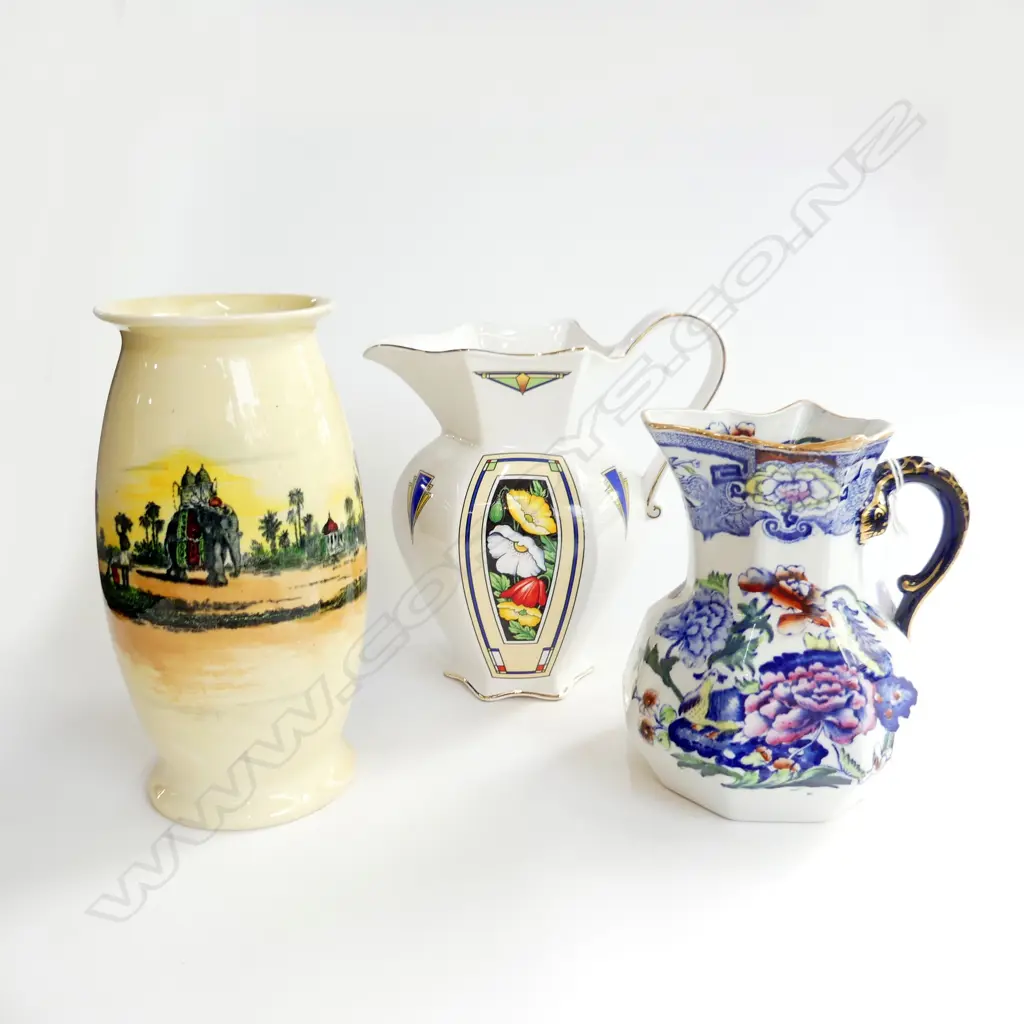 2 ENGLISH JUGS & VASE, INCLDS AYNSLEY & MASON Image 1++
