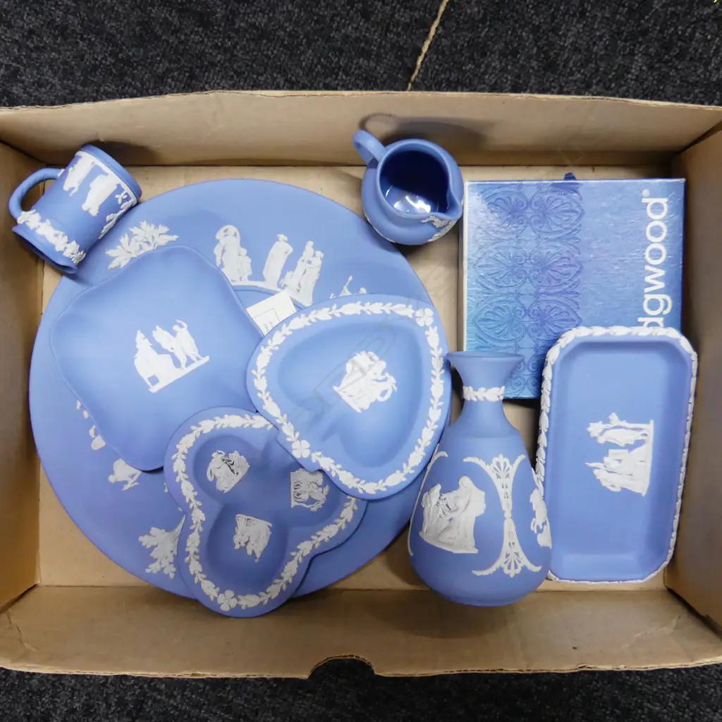 LOT OF BLUE JASPER WEDGWOOD CHINA 9PCS Image 1++