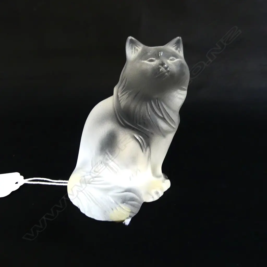 LALIQUE CRYSTAL CAT H.85mm 2 MINOR CHIPS Image 1++