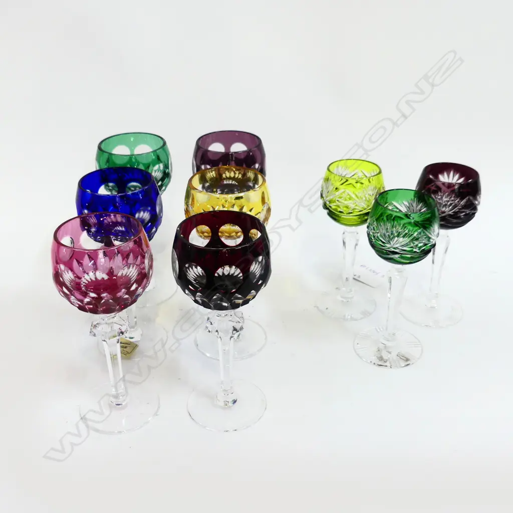 9 HARLEQUIN LIQUEUR GLASSES (6+3) H.125mm Image 1++