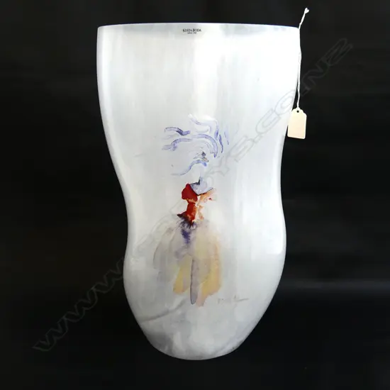 LG KOSTA BODA VASE w. WOMAN PRINT H.420mm