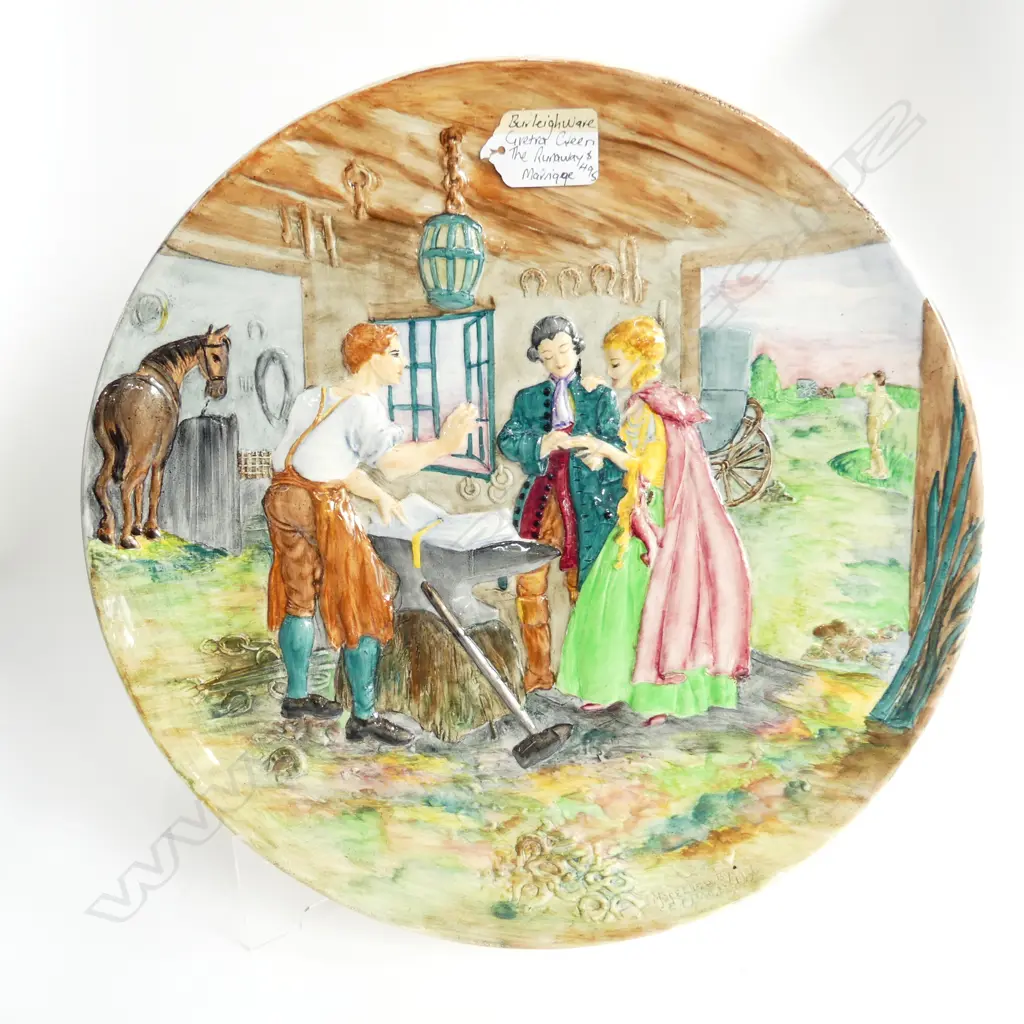 LG BURLEIGHWARE CHARGER 'THE RUNAWAY MARRIAGE' 395mm dia Image 1++