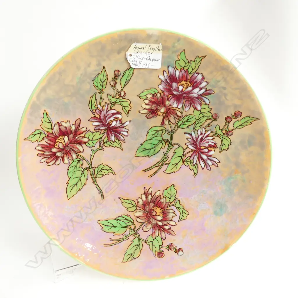 ROYAL DOULTON CHRYSANTHEMUM CHARGER 345mm dia Image 1++