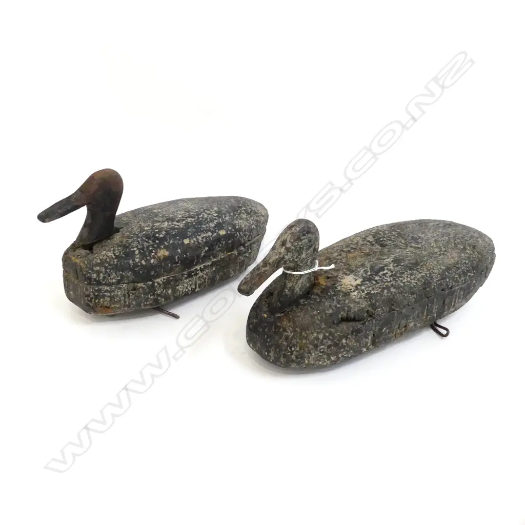 2 VINTAGE DUCK DECOYS L.300mm Image 1++