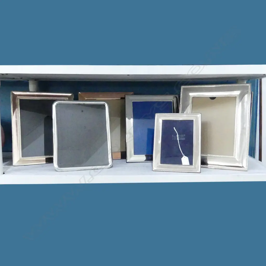 7 SILVER PLATE PHOTO FRAMES LARGEST 335x275mm Image 1++