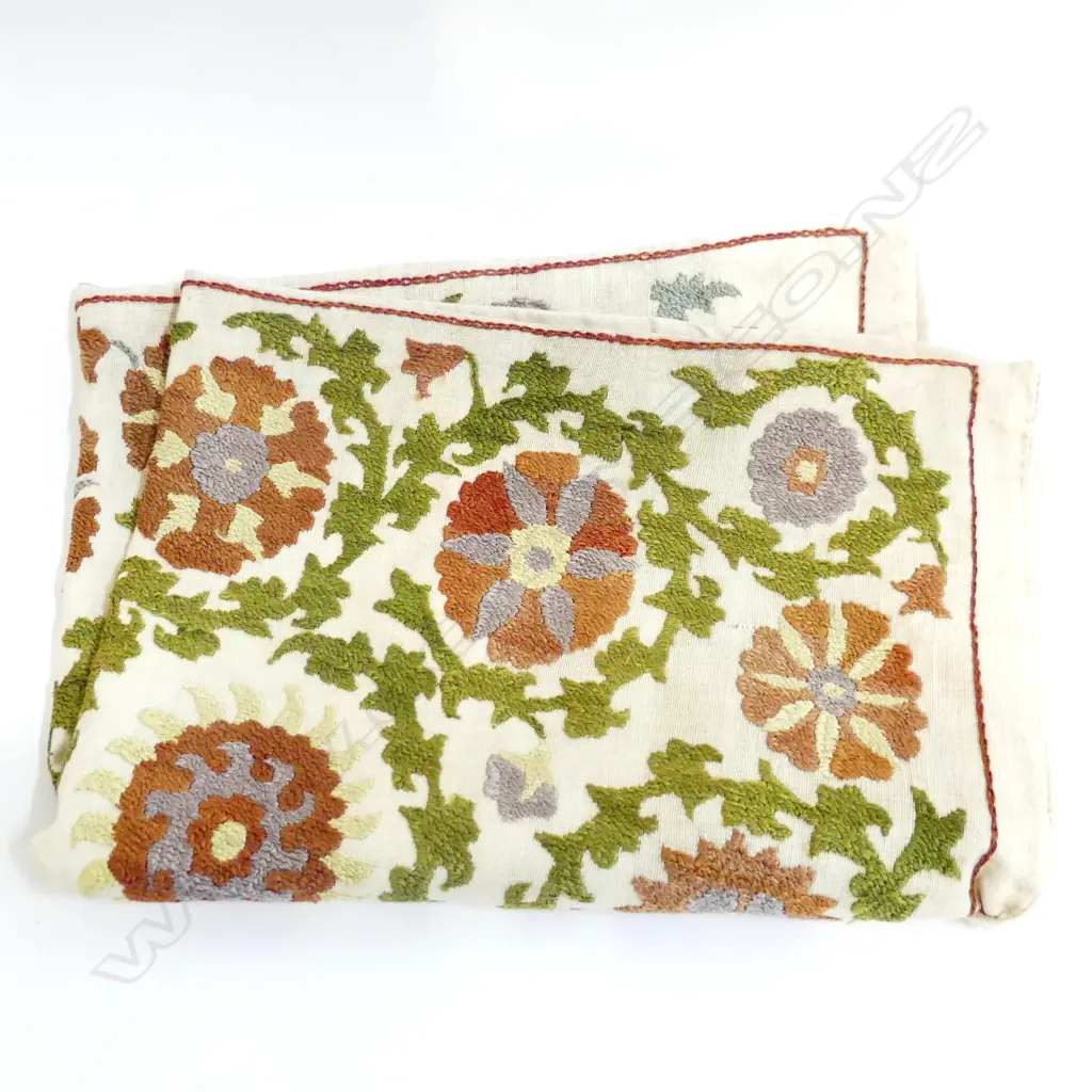HAND EMBROIDERED SUZANI PILLOW CASE 490x690mm Image 1++
