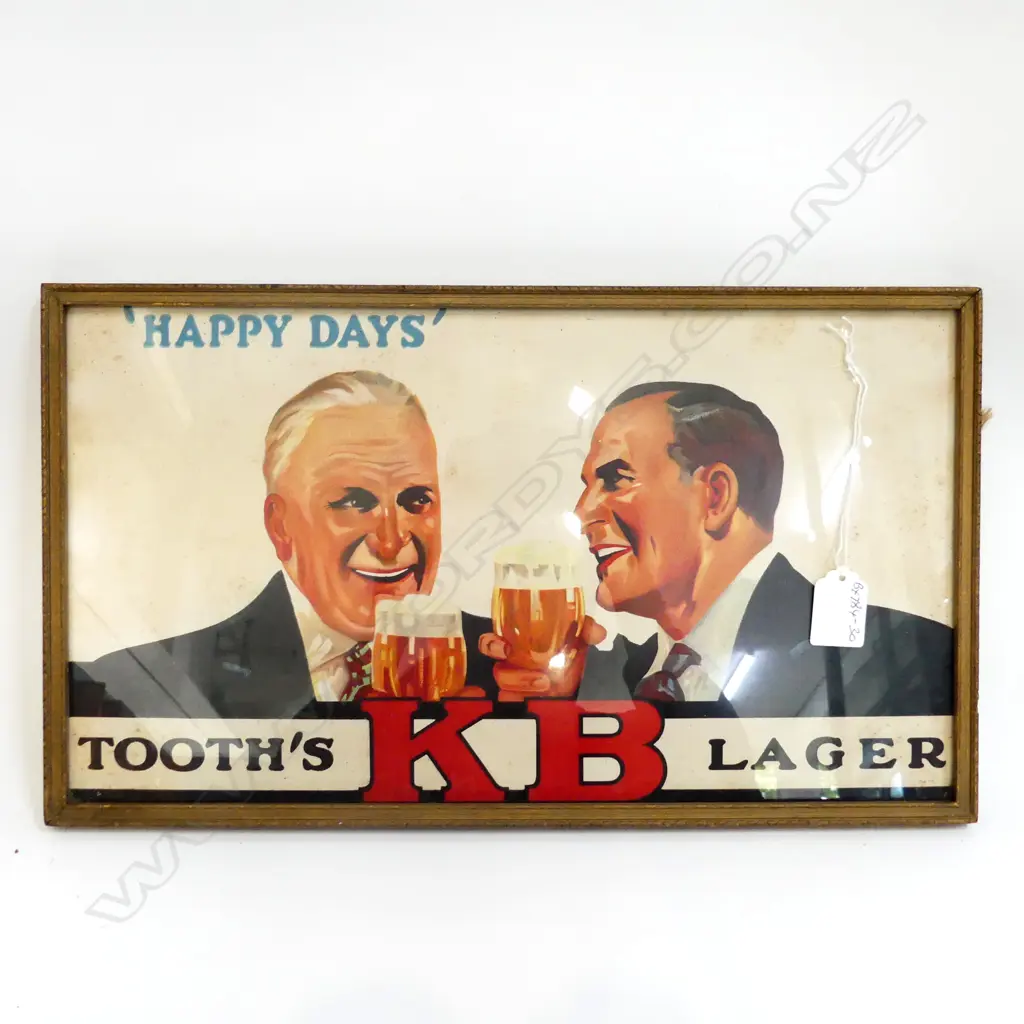 VINTAGE TOOTHS KB LAGER ADVERTISEMENT 400 x 220mm Image 1++