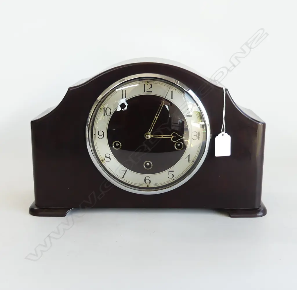 VINTAGE DECO ENGLISH MANTLE CLOCK W.370mm Image 1++