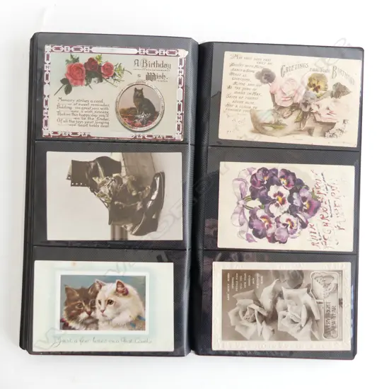 ALBUM 96 ASST. VINTAGE POSCARDS