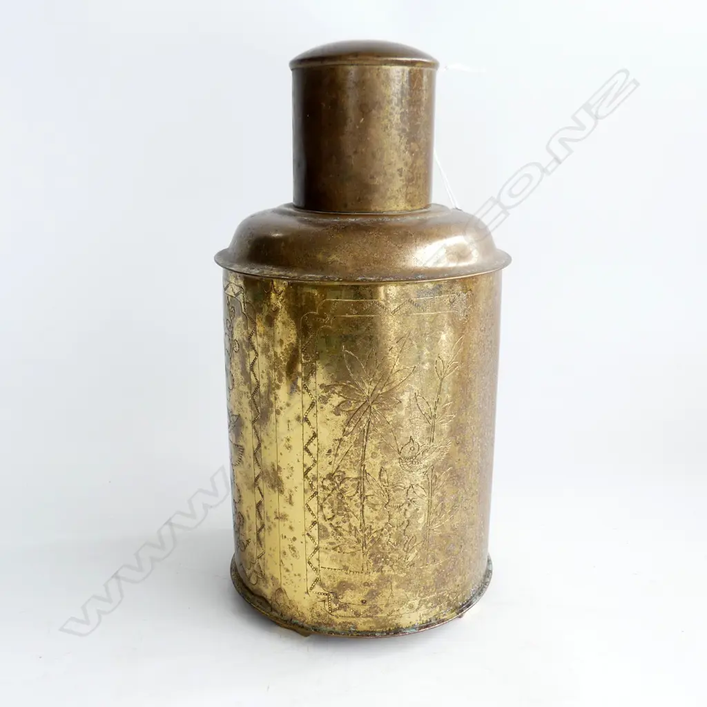 LG BRASS CHINESE TEA CADDY H.320mm Image 1++