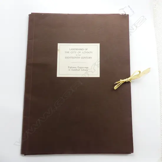 FOLIO OF 17 ENGRAVINGS; 18thC LONDON LANDMARKS 200x300mm