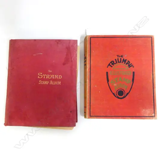 2 OLDER WORLD STAMP ALBUMS OF STAMPS