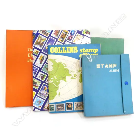 5 RETRO WORLD STAMP ALBUMS