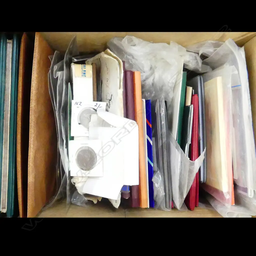 BOX OF NUMISMATICS, INCLUDES SCHOOLBOY ALBUM UNCIRCULATED COINS PROOFS AND LOOSE COINAGE  Image 1++