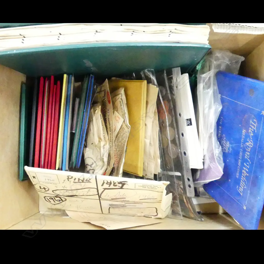 BOX OF NUMISMATICS, INCLUDES SCHOOLBOY ALBUM UNCIRCULATED COINS PROOFS AND LOOSE COINAGE  Image 1++