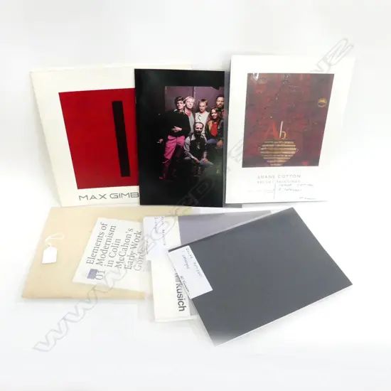 5 FOLOIS ASST. NZ ART PUBLICATIONS / CATALOGUES: McCAHON, GIMBLETT, HOTERE, MRKUSICH, COTTON