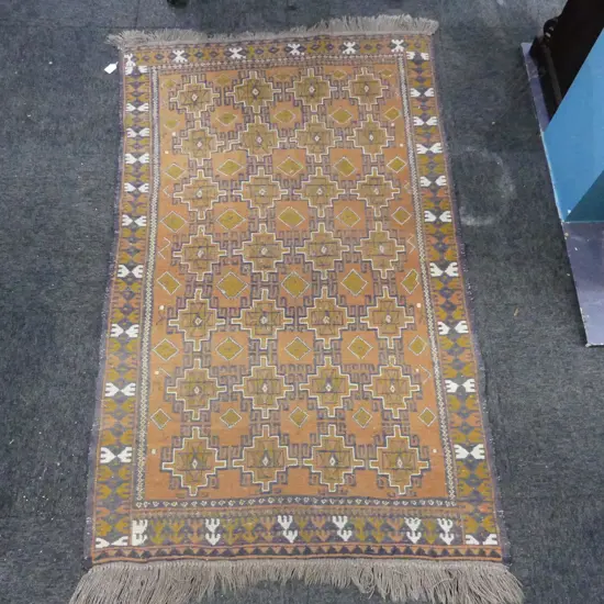 HAND KNOTTED ALL WOOL RUG 1550x1030mm