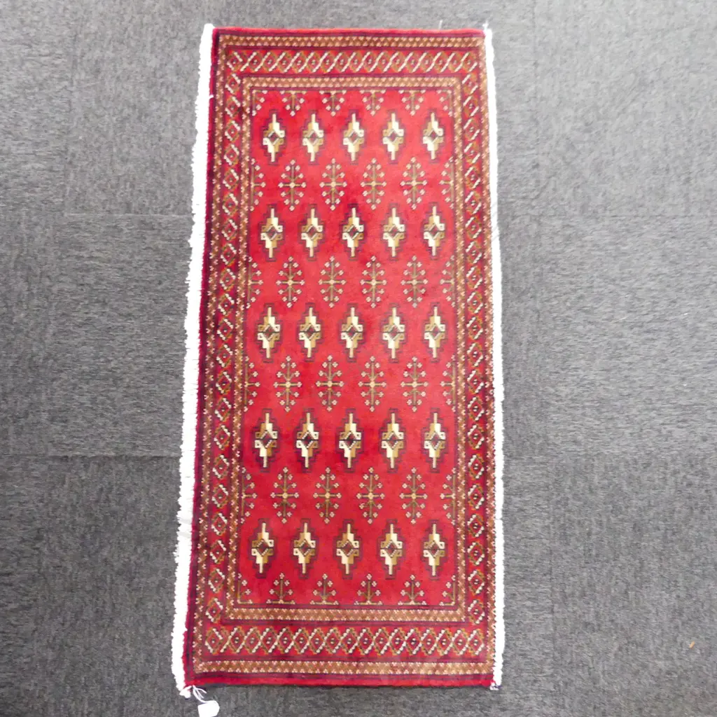 194G - PERSIAN HAND KNOTTED RUG 1340 x 600mm  Image 1++