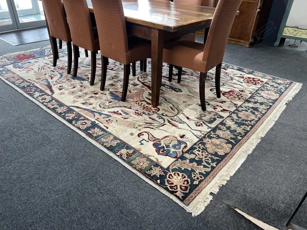 LG HAND KNOTTED WOOL PILE RUG 2360 x 3350mm pale ground Image 1++