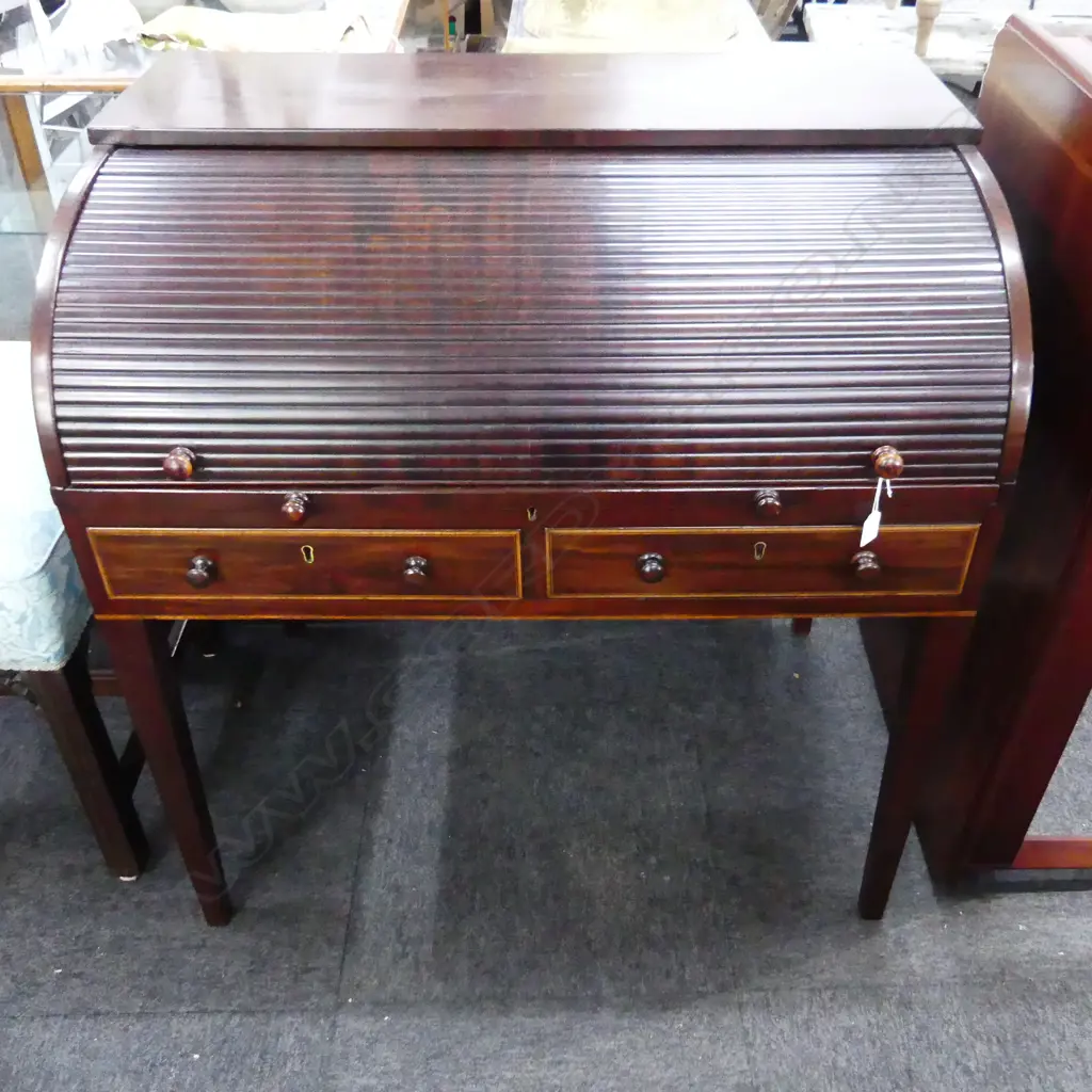 ROLL TOP TAMBOUR DESK 915x585x950mm Image 1++