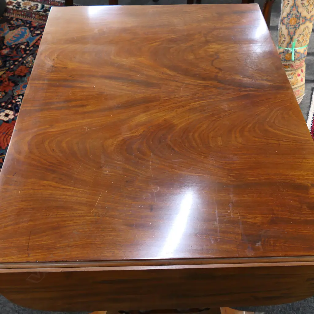 REGENCY MAHOGANY DROP SIDE TABLE Image 1++