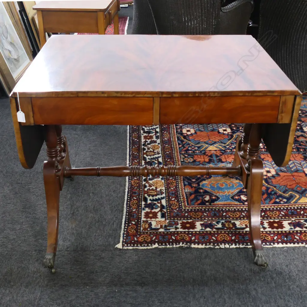 REGENCY MAHOGANY DROP SIDE TABLE Image 1++