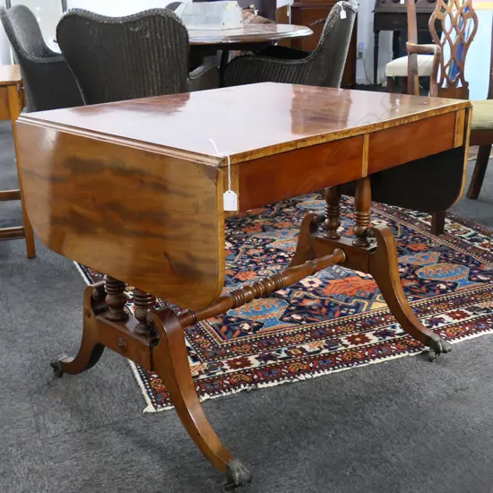 REGENCY MAHOGANY DROP SIDE TABLE