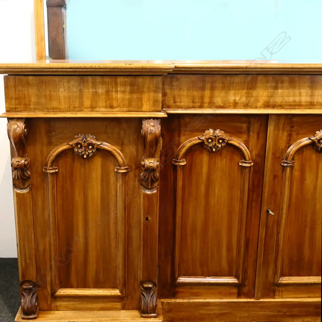 19thC MIRROR BACK SIDEBOARD 1760x570x1600mm Image 1++