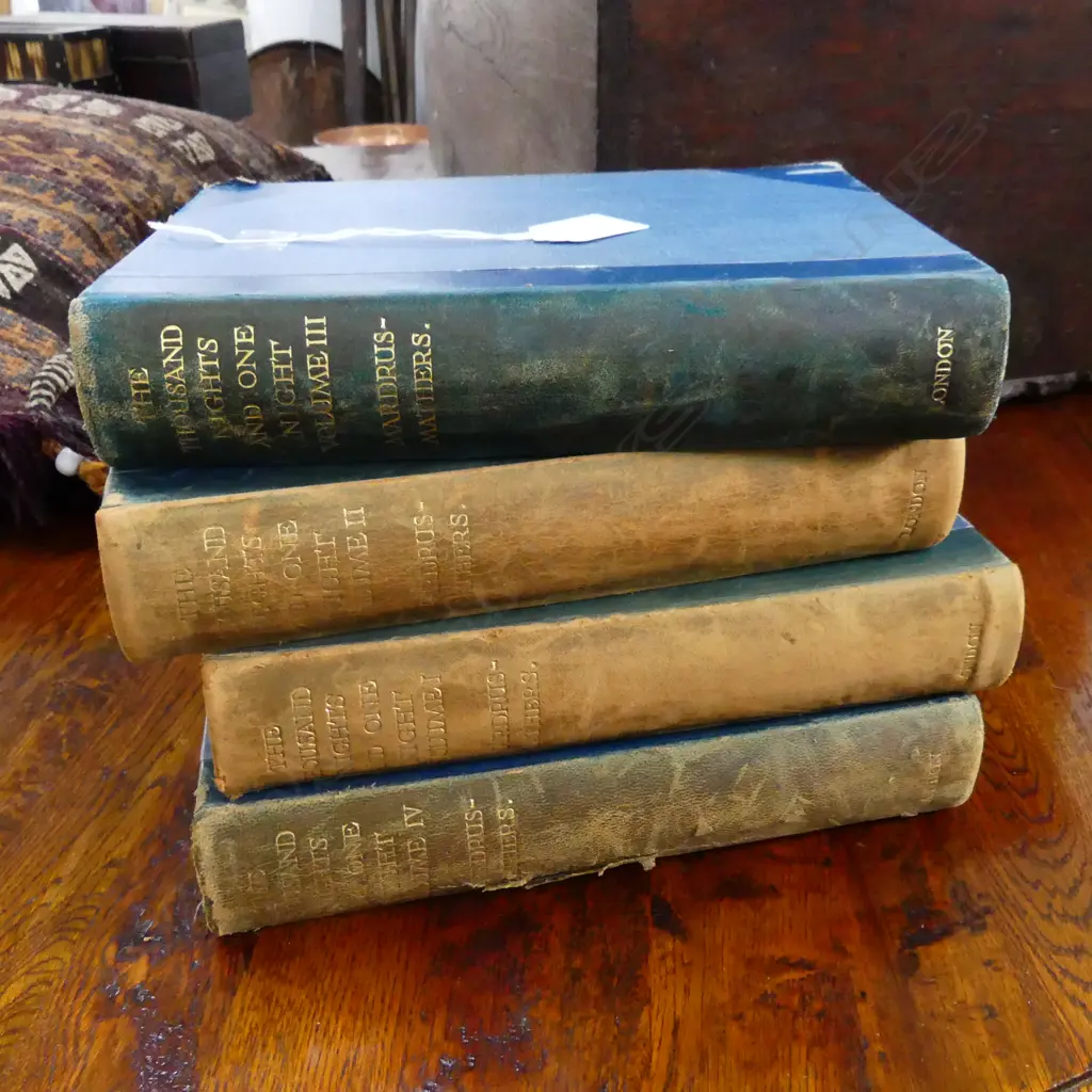 4 BOOK VOLS. 'THE THOUSAND NIGHTS AND ONE NIGHT' LONDON 1923 H.235mm Image 1++