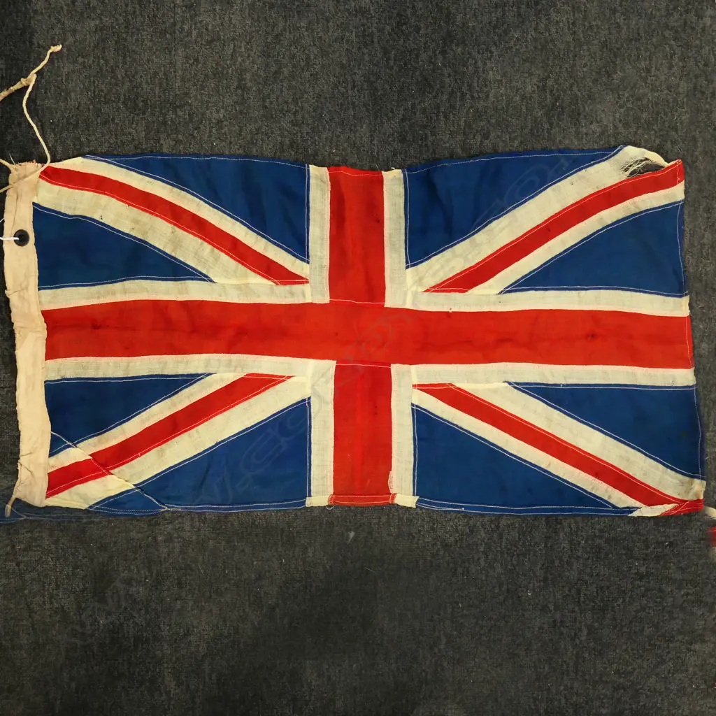 VINTAGE LINEN UNION JACK FLAG 440x830mm Image 1++